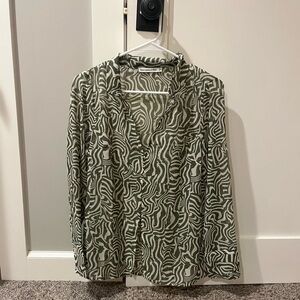 Abercrombie long-sleeve sheer shirt